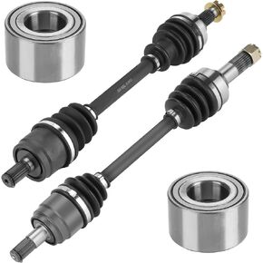 Front Left or Right CV Axle & Wheel Bearing Kit for Honda TRX 500 FourTrax Foreman 500 Rubicon 2014 2015 2016 2017 2018, 2 CV Axles and 2 Wheel Bearings