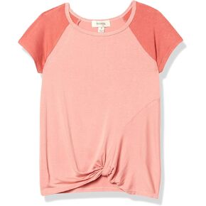 Speechless Girls' Twist Front Short Sleeve Tee
