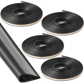 2 Pcs Adhesive Fire/Smoke Gasketing 0.5" W x 0.25" H x 20' l Silicone Rubber Gasket Seal Flexible Silicone Gasket Seal for Door Window Indoor Outdoor Commercial Weather Stripping