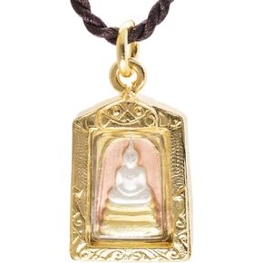 Artschatz phra somdej buddha fortune حظا سعيدا قلادة التميمة التايلاندية الذهبية