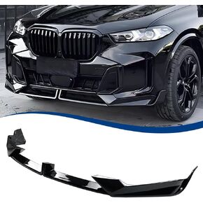 G05 LCI Front Lip Compatible with 2024 BMW X5 G05 Facelift M-Sport Model M60i ABS Gloss Black Air Splitter Bumper Spoiler