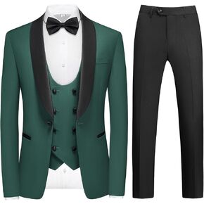 Rogers & Morris Tuxedo Suits for Men Solid 4 Piece Regular Fit Formal Set