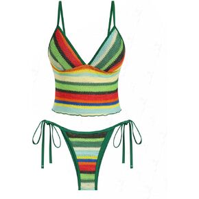 Seamoly Colorblock Stripes Tank Side Tankini
