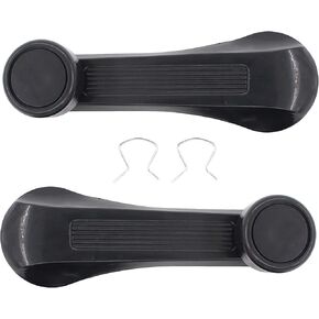 APPERIANPAR 2PCS WINDOW Black Winder Crank Door Handle Handual Luctorators Honda Civic 1984-2000