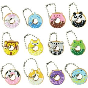 Raymond Geddes I Love Donuts Animals Keychain Necklaces - Pack of 100 - Mini Donut Charms for Kids and Classrooms