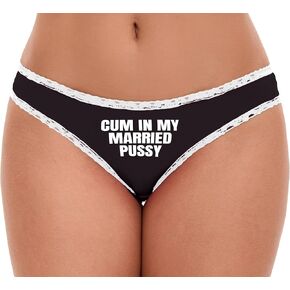 Knaughty Knickers Cum في بلدي كس المتزوج Hotwife Vixen شارك سرج السرجين الأسود والأبيض سراويل بيكيني البالغة المرح