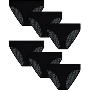 Reebok Womens Bikini Underwear - 6 Pack Lightweight Micro Mesh Bikini Underwear for Women (Sizes: S-XL)