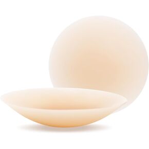 Nipple Covers- Reusable Waterproof Sticky Silicone Nipple Cover, Strapless Nipple Pasties for Women with Travel Box