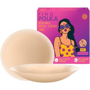 Reusable Silicone Nipple Covers for Women - Seamless & Thin Adhesive Pasties - Breast Petals with Travel Pouch
