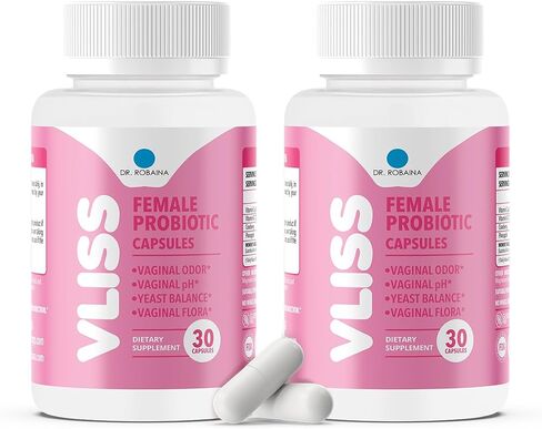 VLISS Vaginal Probiotic for Women | 5B CFU Lactobacillus + Cranberry | Supports pH Balance, Odor & Yeast | 30 Vegan Capsules | Made in USA in Kuwait