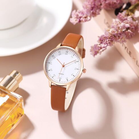 Women's Dainty Analog Leather Dress Watch for Small Wrists, Ladies Waterproof Watches for Women, Reloj para Mujer in Saudi Arabia