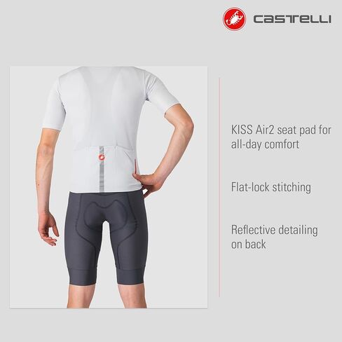 CASTELLI Men’s Competizione 2 Bibshort, All-Condition Seat Pad for Road Cycling, Gravel Biking & Top-Level Racing in Saudi Arabia