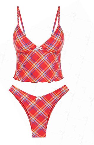 Seamoly Lace Jacquard Bowknot ديكور مجموعة Tankini in Kuwait