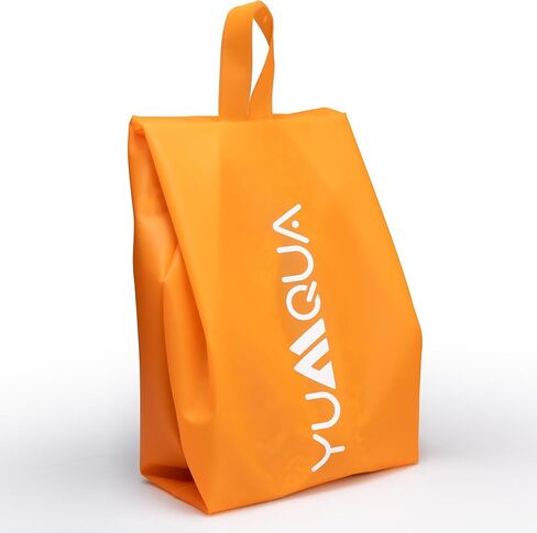 Water Resistant Travel Shoe Bags, Durable TPU Shoe Pouch, Shoe Storage Organizer with Zipper for Women Men Kids, Orange in Kuwait