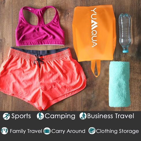 Water Resistant Travel Shoe Bags, Durable TPU Shoe Pouch, Shoe Storage Organizer with Zipper for Women Men Kids, Orange in Kuwait