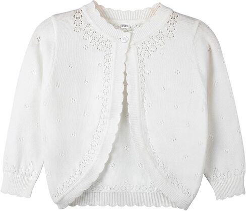 Danny D Toddler Girls Open Front Shrug Cardigan Children Knit Long Sleeve Bolero with Button Closure for 2Years-7Years in Saudi Arabia