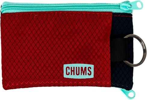 CHUMS SURFSHORTS Wallet - محفظة ضئيلة الوزن مع بطاقة حظر RFID ونافذة معرف واضحة - سحاب ، محفظة الحد الأدنى مع حلقة المفتاح - ألوان صلبة in Kuwait