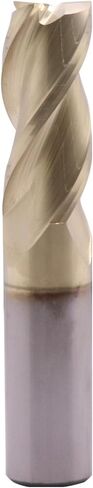 BestParts High Performance Solid Carbide End Mill for Aluminum - ZRN Coated, 37 Degree Helix, 3 Flute, HRC55, 3/16" Cutting and Shank Diameter, 5/8" Length of Cut, 2" Overall Length, Square End in Saudi Arabia