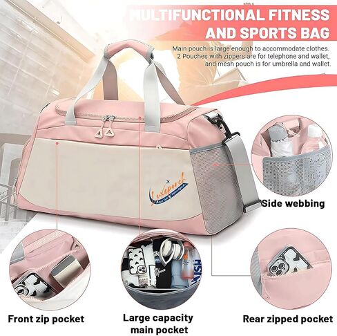 Gym Bag for Men with Shoe Compartment & Wet pocket, Sports bag for men, Tactical Duffle Bag for Men, Multipurpose Weekender Overnight Bag for Travel, Sports, Fitness & Workout (Blue) in Saudi Arabia