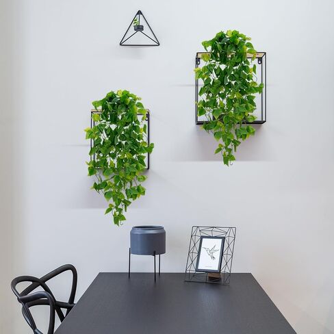 BLEUM CADE Fake Hanging Plants, 2pcs Artificial Hanging Plant, Faux Pothos Vines Hanging Plant Greenery for Wall Home Living Room Indoor Outdoor Decor (No Baskets) in Saudi Arabia