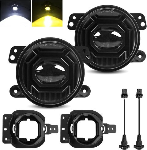 2PCS LED Fog Lights Compatible with 2006-2014 Ford F-150 accessories, OEM Replacement Front Bumper Driving 4-inch Round Fog Lamp Kit in Saudi Arabia
