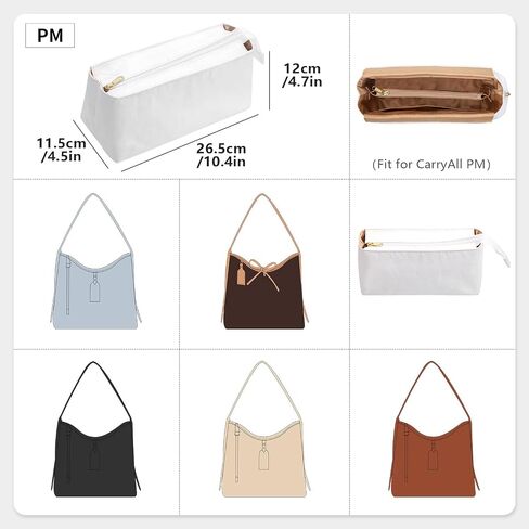 Bag Organizer Insert, Purse Organizer Insert Suit for LV Carryall PM Tote Bag, Upgraded Dupontpaper Handbag Shaper in Saudi Arabia