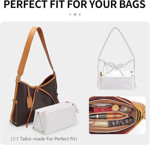 Bag Organizer Insert, Purse Organizer Insert Suit for LV Carryall PM Tote Bag, Upgraded Dupontpaper Handbag Shaper in Saudi Arabia