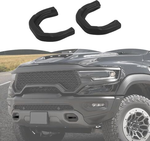 يغطي خطاف السحب RT-TCZ Cover Cover Cover Cover Rubber Protector Accessories لـ Dodge RAM TRX 2018-2025 (أحمر) in Kuwait