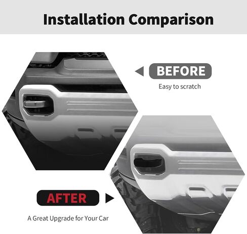 يغطي خطاف السحب RT-TCZ Cover Cover Cover Cover Rubber Protector Accessories لـ Dodge RAM TRX 2018-2025 (أحمر) in Kuwait
