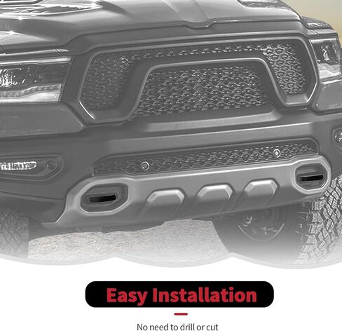 يغطي خطاف السحب RT-TCZ Cover Cover Cover Cover Rubber Protector Accessories لـ Dodge RAM TRX 2018-2025 (أحمر) in Kuwait