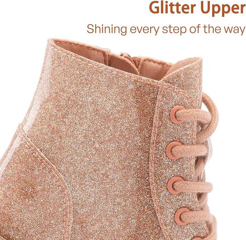 Girls Boots Glitter Dress Boots Cute Princess Shoes for Girl Toddler/Little Kid/Big Kid in Saudi Arabia