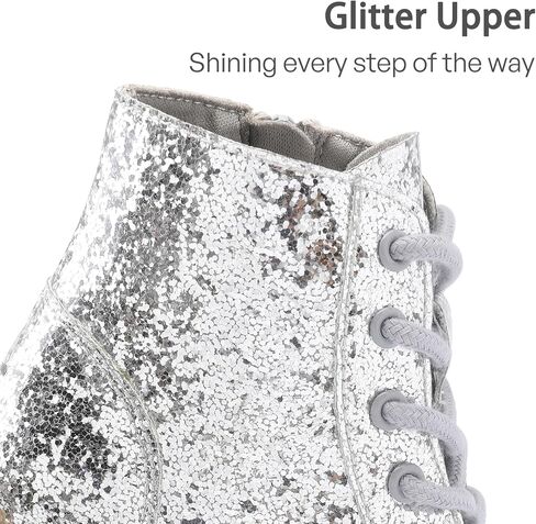 Girls Boots Glitter Dress Boots Cute Princess Shoes for Girl Toddler/Little Kid/Big Kid in Saudi Arabia