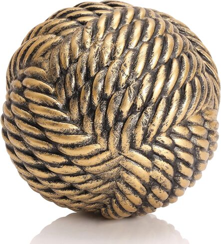 كرة عقدة عتيقة لديكور طاولة القهوة ، لهجة عتيقة Boho عقدة لزينة المنزل المحايدة ، 4.5 بوصة كرة عقدة البيان الحديثة in Kuwait