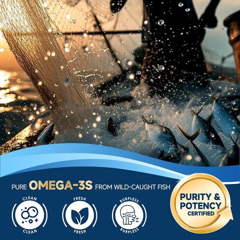 Triple Strength Omega-3 Fish Oil 2000mg with Vitamin E – Ultra High-Potency EPA, DHA & DPA Fatty Acids – Supports Heart, Brain, Eye, Skin & Immune Health – Non-GMO, 120 Softgels in Saudi Arabia
