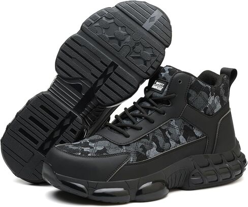 Steel Toe Shoes for Men Women Comfortable Breathable Safety Work Shoes Lightweight Indestructible Puncture Proof Steel Toe Sneakers in Saudi Arabia