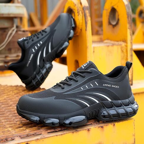 Steel Toe Shoes for Men Women Comfortable Breathable Safety Work Shoes Lightweight Indestructible Puncture Proof Steel Toe Sneakers in Saudi Arabia