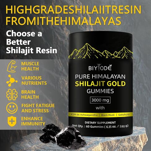Shilajit Gommy Gold Lab اختبارات لا يوجد سكر مضاف متعددة المغذيات الدقيقة للرجال والنساء لا إضافة السكر غير المعدلة وراثيا 100 ٪ طبيعية العضوية 60 gummy in Saudi Arabia