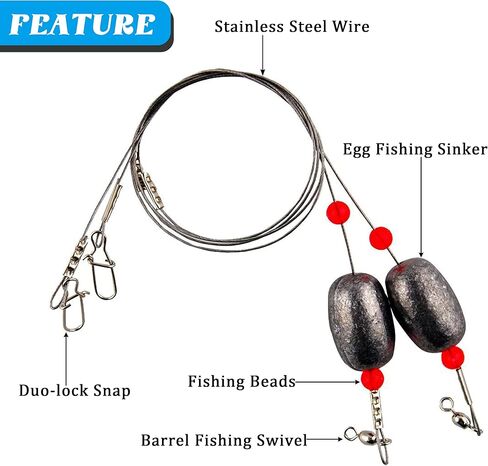 Fishing Rigs Catfish Rigs Carolina Rigs for Fishing Saltwater Surf Fishing Rigs Flounder Rig Fishing Bottom Rigs with Egg Sinkers Circle Hooks Snook Inlet Ready Rigs Redfish Fluke Snapper Drum Rigs in Saudi Arabia
