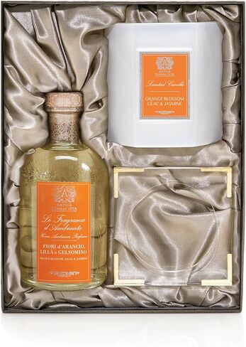 Antica Farmacista Gift Set With Diffuser, Candle and Tray - Lemon Verbena & Cedar in Kuwait