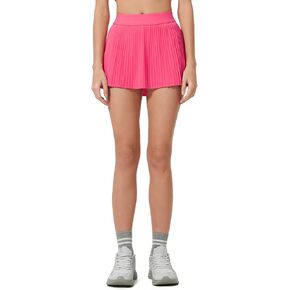 Lavento Women's Pleated Mini Tennis Skirts 12" - Everyday Casual Athletic Skirt with Biker Shorts