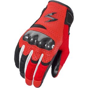 ScorpionEXO Vortex Air Motorcycle Riding Gloves Carbon Fiber Knuckles Touchscreen Compatible (Grey - Medium)