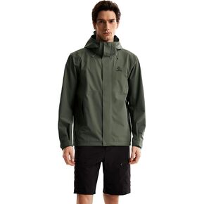 KAILAS Men's Lightweight Waterproof Hooded Rain Jacket Outdoor Raincoat Shell Jacket for Hiking Travel
