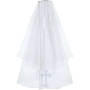 First Communion Veil White Cross For Girls Communion Accessories