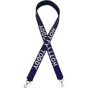 Lashicorn Blue with White Letters Hotty Beaded Purse Strap Miss 49" Clear Stadium Bag Game Day Alabama Red Gold Clasps Football Fans