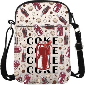 Coquette Drink Crossbody Bag Aesthetic Drink Can Bag Red Bow Drink Gift Soda Drinker Gift Drinking Gift Cola Lover Gift