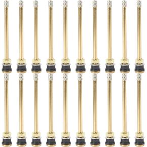 20 Pcs 5in Clamp in Truck Valve Stems, Truck Tire Valve Stems Straight Truck Valve Stems TR574 Copper Tubeless Straight Valve Stem Extension Adaptor for 0.625in Valve Bore Stems Replacement Kit