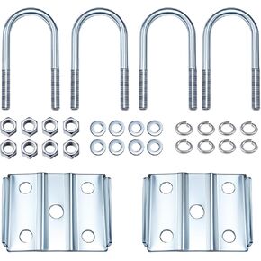 2 3/8 بوصة محور المقطورة U مجموعة الترباس ل 3500 رطل 2-3/8 "محور مستدير 1-3/4" أوراق نوابض ، 6-1/4 "طويلة ، 1/2" قطر 1 مجموعة