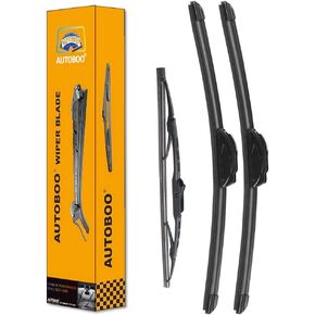 OEM Windshield Wiper Blade Replacement for Buick Envision 2016 2017 2018 2019 2020 Original Equipment All-Season Rear Wiper Blade Set 24+18+12 (Set of 3)