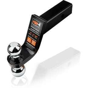 Trailer Hitch Ball Mount Kit with 2" and 2-5/16" Ball, 4 inch Drop, Fits 2 inch Hitch Receiver, 5/8 inch Hitch Pin