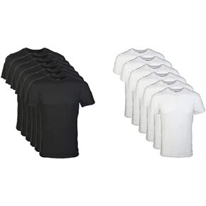 تي شيرت طاقم طاقم Gildan Multipack ، أسود ، 2x-large Men's Crew T-Shirt Multipack ، White ، XX-Large